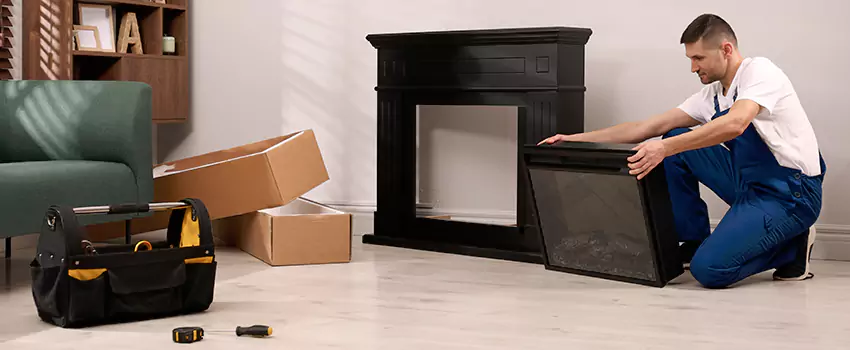 Old Rusted Metal Fireplace Repair And Replacement in Cary, NC