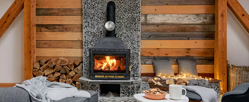 Thelin Hearth Products Direct Vent Gas Stove Fireplace Inspection in Cary, North Carolina
